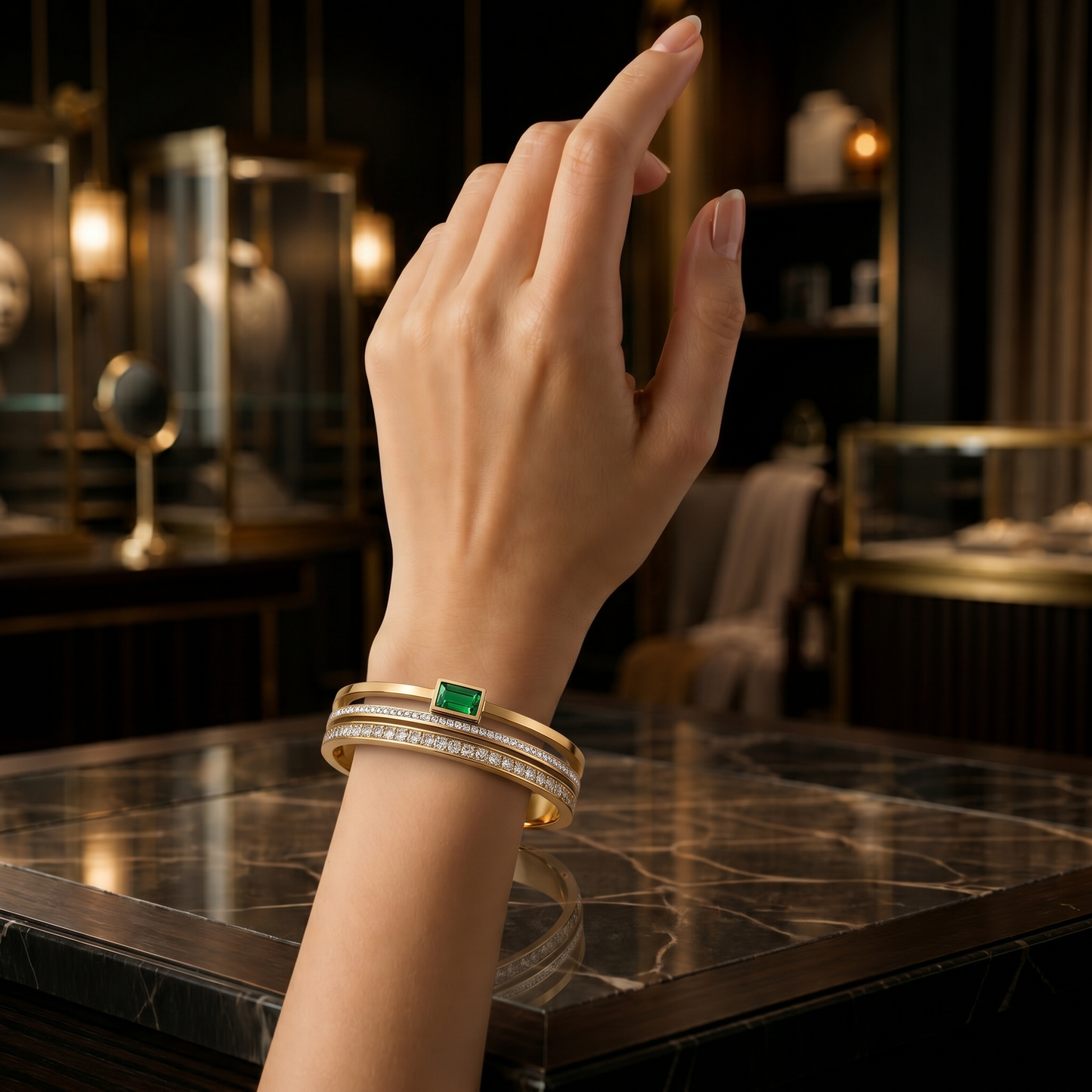 Regal Emerald Bracelet