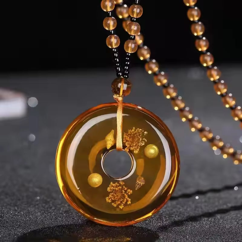 Amber Heart Necklace