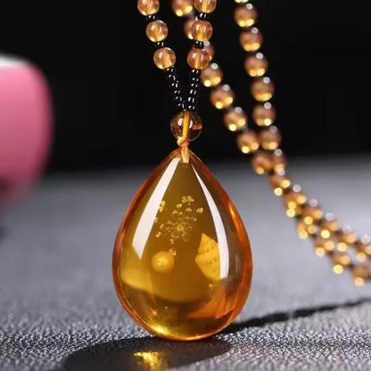 Amber Heart Necklace