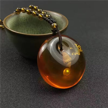 Amber Heart Necklace