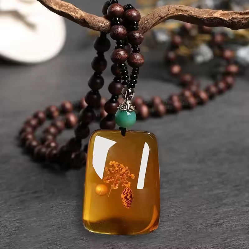 Amber Heart Necklace
