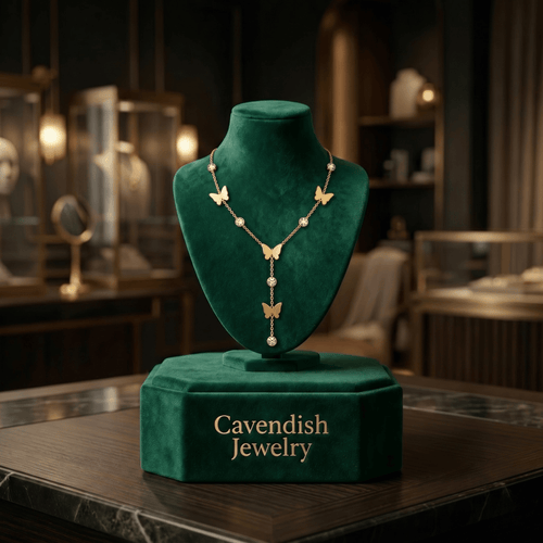 Butterfly Drop Necklace - Cavendish Jewelry