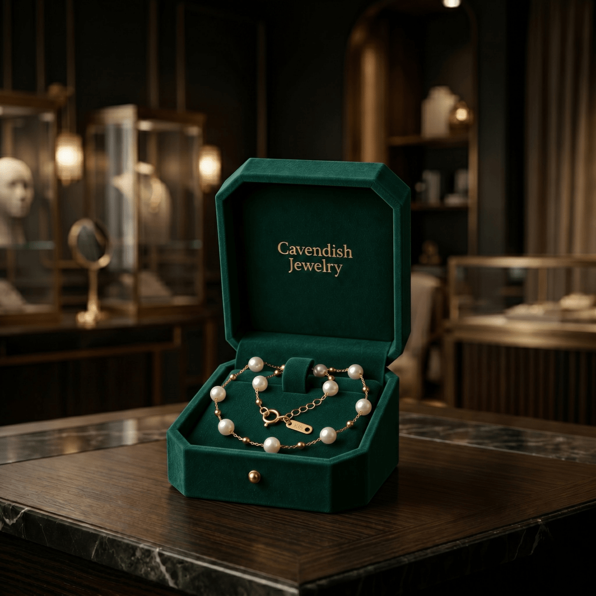 Golden Pearl Neckless - Cavendish Jewelry
