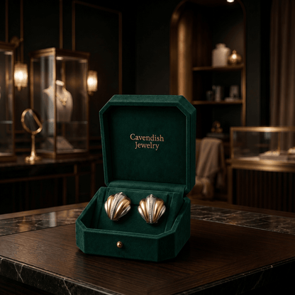 Golden Seashell Luxe Earrings - Cavendish Jewelry