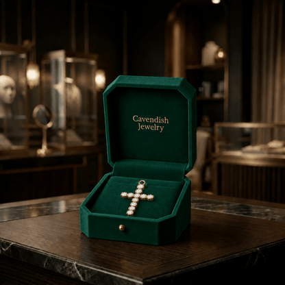 Luminara Cross Neckless, Earrings - Cavendish Jewelry