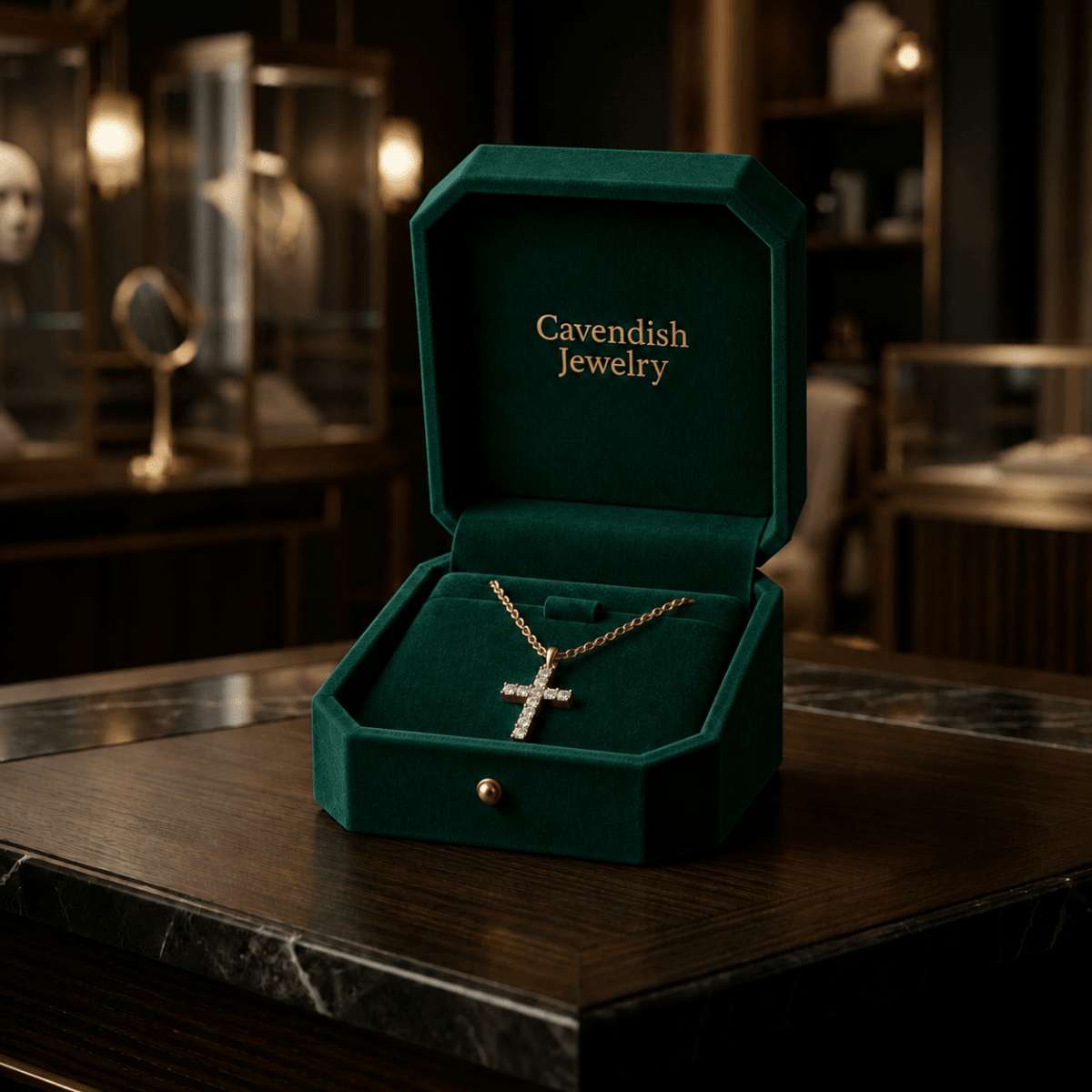 Luminara Cross Neckless, Earrings - Cavendish Jewelry
