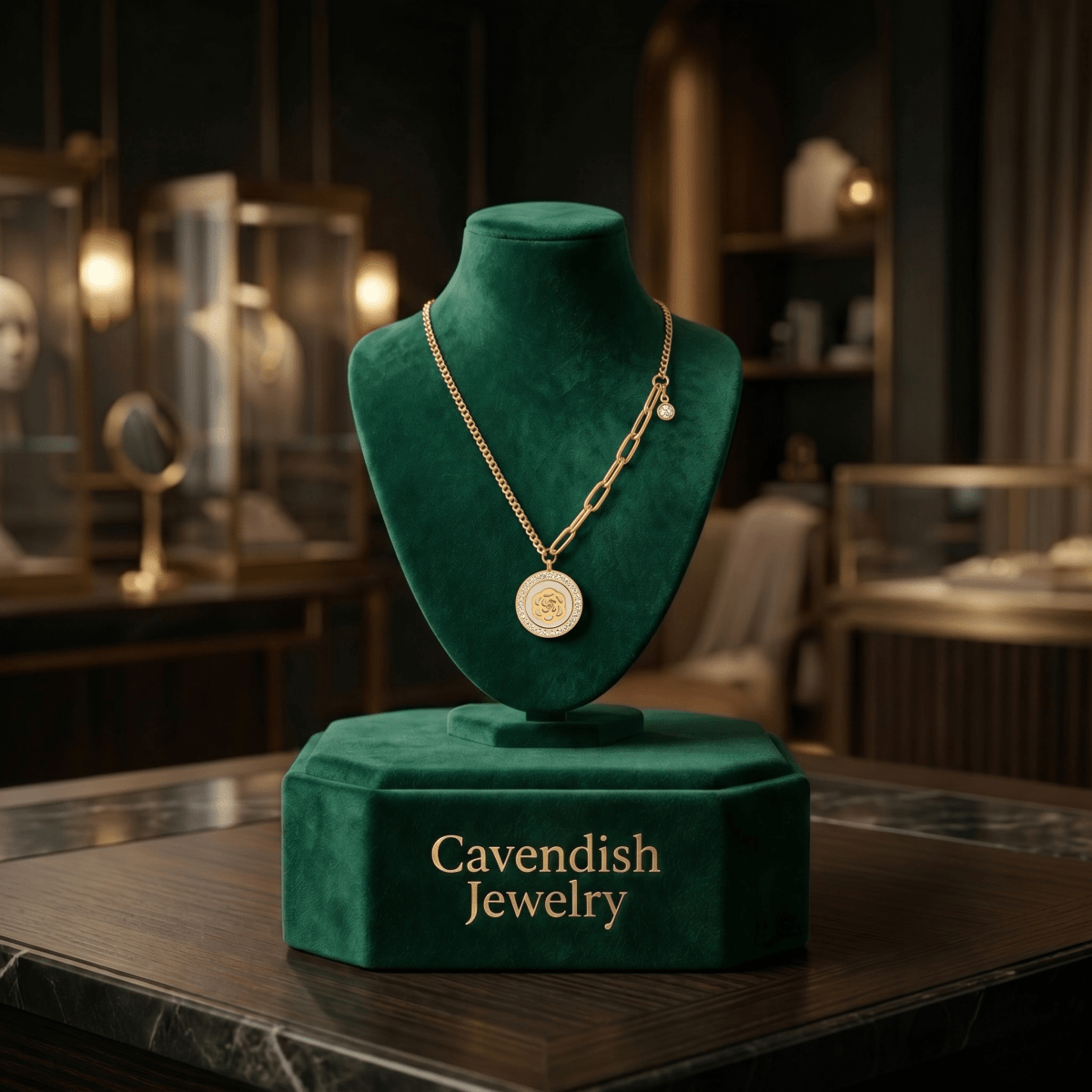 Royal Medallion Chain Neckless - Cavendish Jewelry