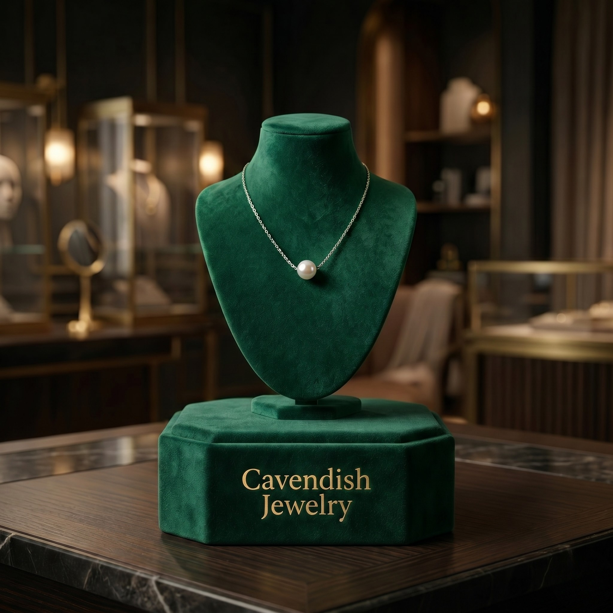 Solitaire Pearl Necklace