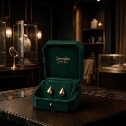 Water Gold Drops Earrings - Cavendish Jewelry