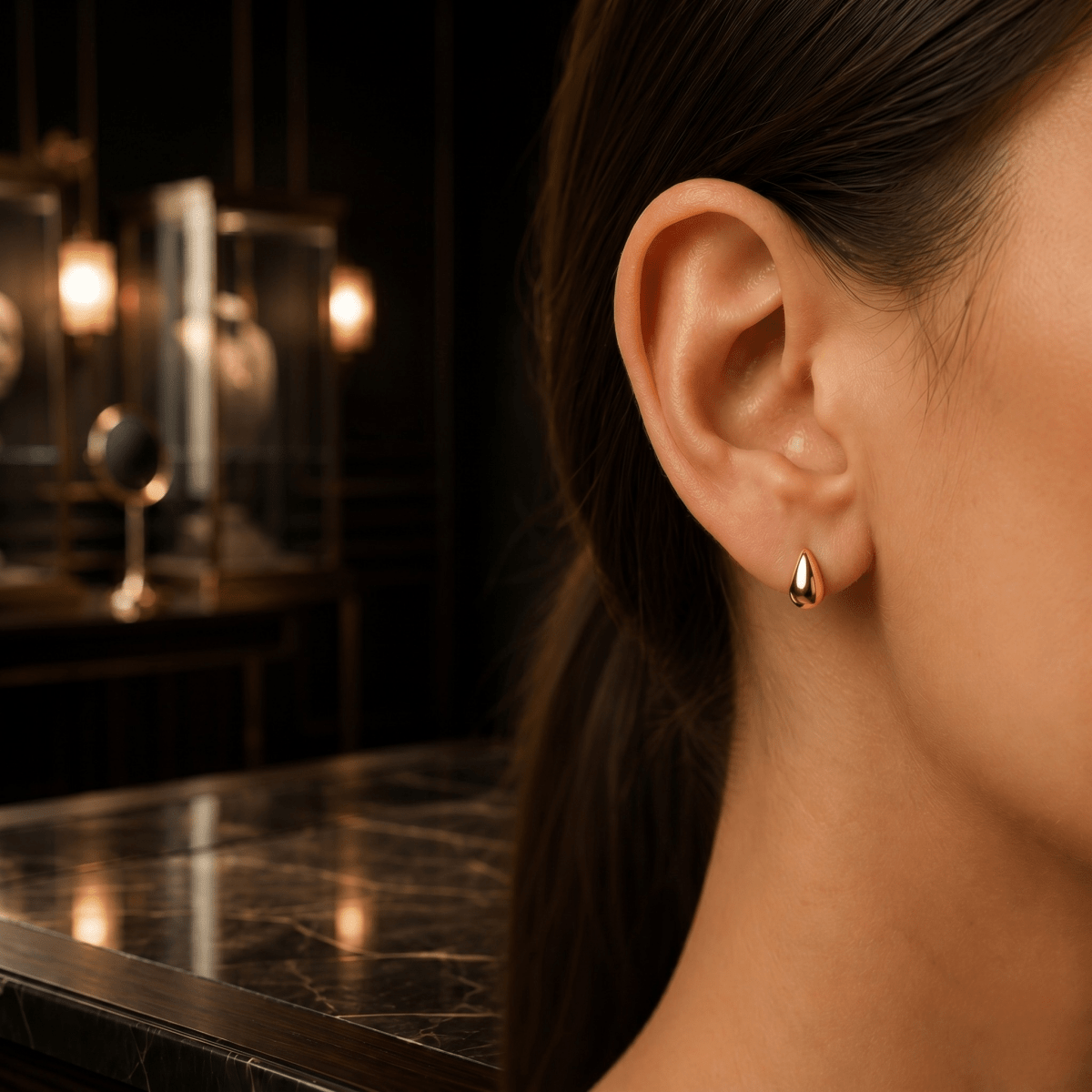 Water Gold Drops Earrings - Cavendish Jewelry