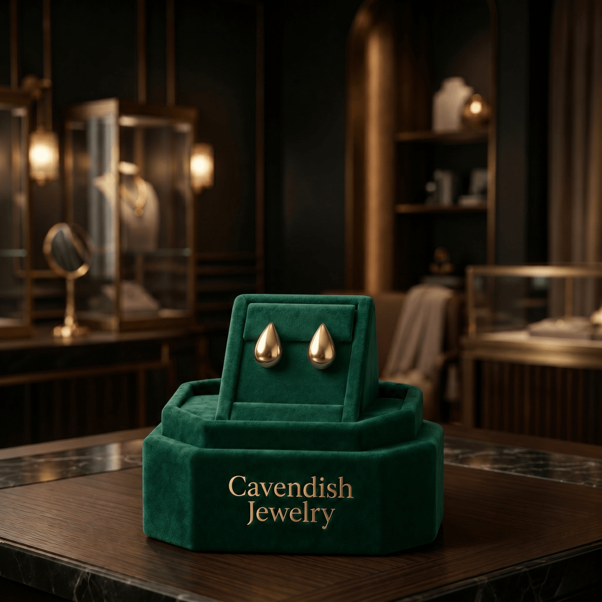 Water Gold Drops Earrings - Cavendish Jewelry